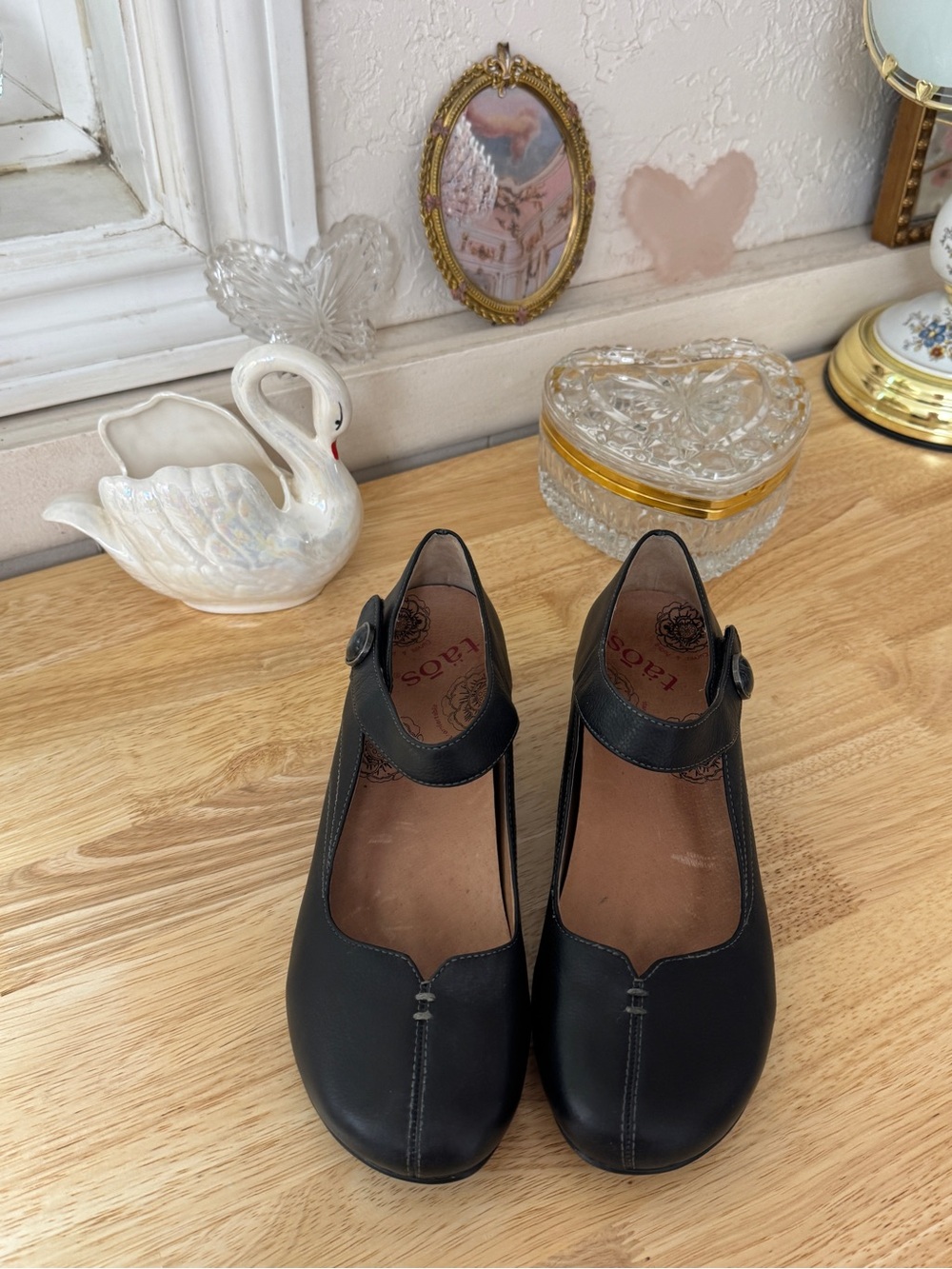 ๐ค Taos black leather Mary Jane heels size 9 comfort classic casual - Picture 4 of 16
